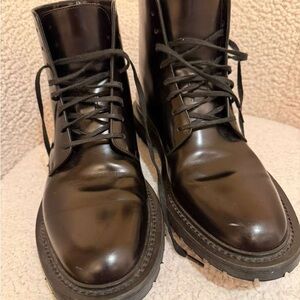 YSL Black Leather Boots